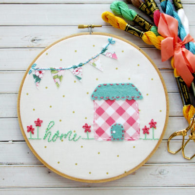 Sweet Home Embroidery Hoop Art