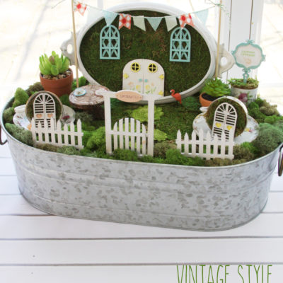 Vintage Style Fairy Garden