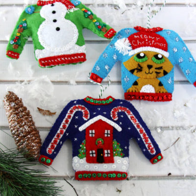 Christmas in July – Ugly Christmas Sweater Ornaments Kit