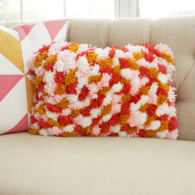 Colorful DIY Pom Pom Pillow