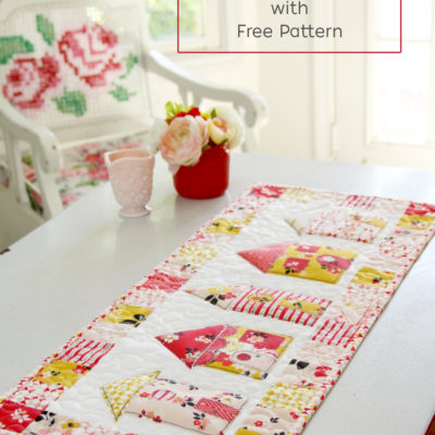 Vintage Daydream Neighborhood Table Runner with Free Pattern