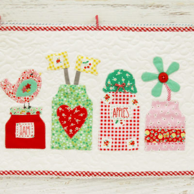 Mason Jars Applique Mini Quilt