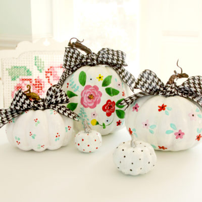 Cute and Colorful Painted Pumpkins