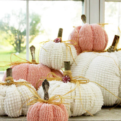 Chenille Fabric Pumpkins