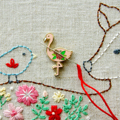 Flossie Flamingo Needle Minder & Embroidered Top Patterns