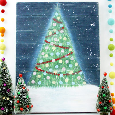 Rustic Christmas Tree Pallet Painting