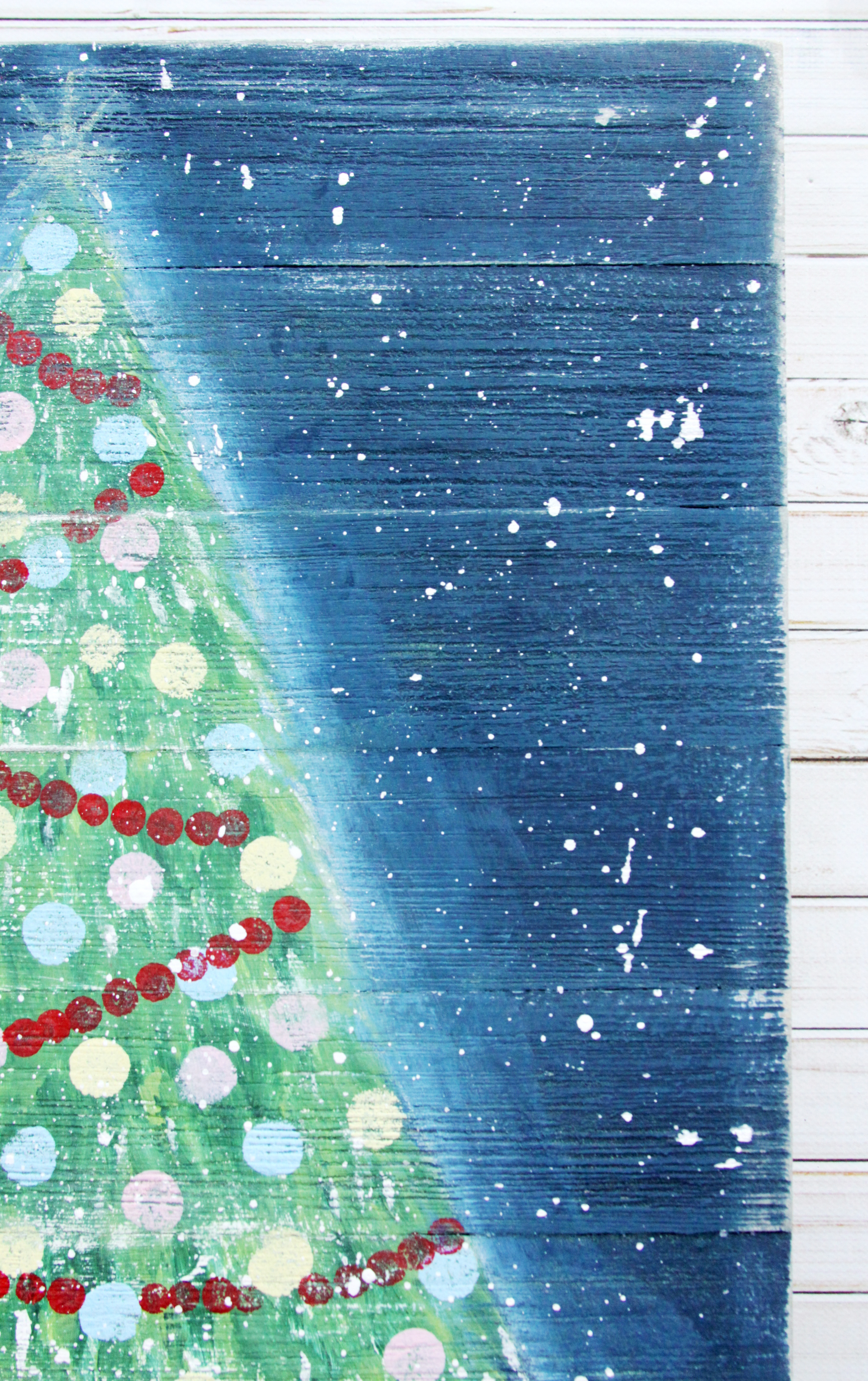 Rustic Christmas Tree Pallet Painting