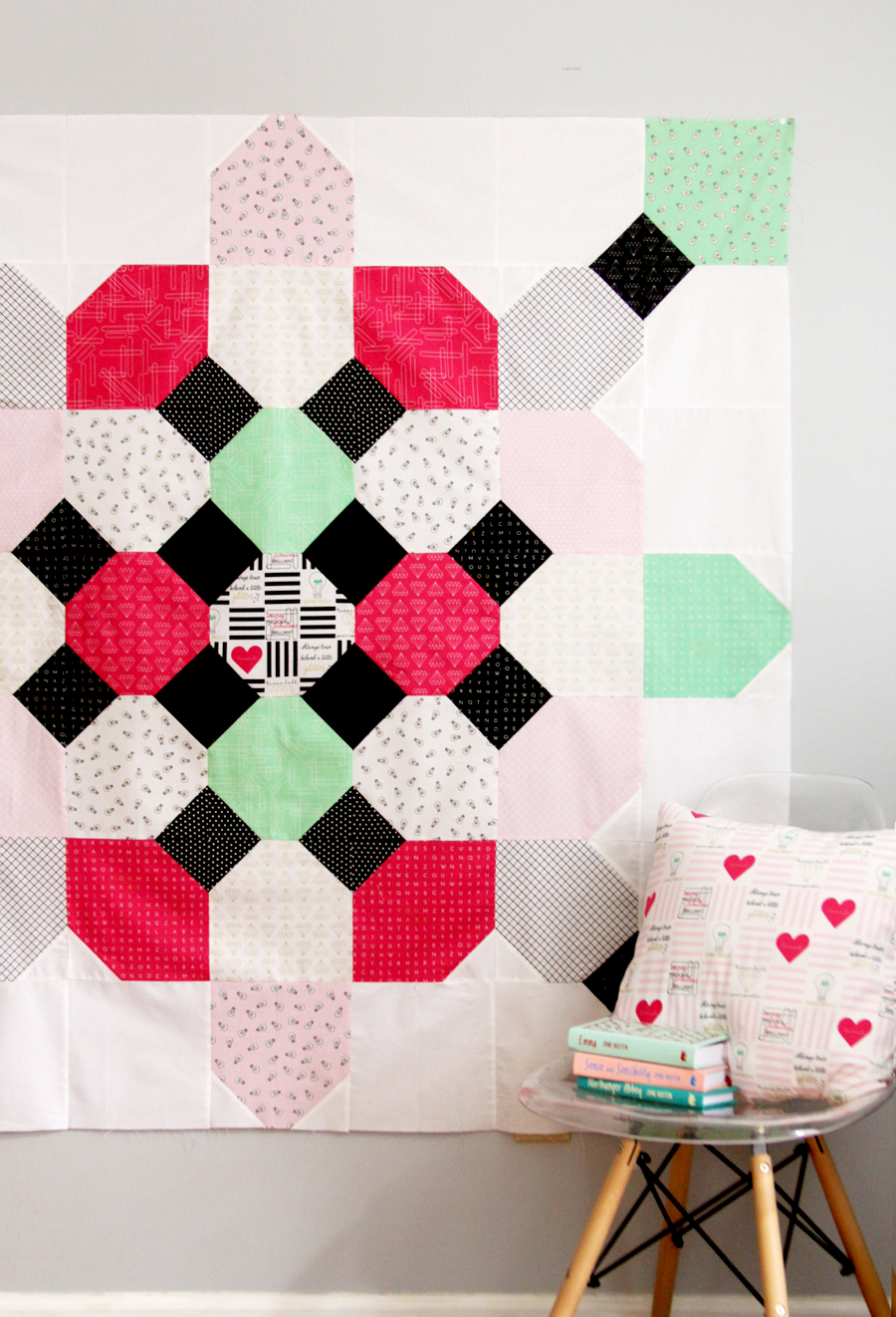 Free Soda Fountain Quilt Pattern with Shine Bright Fabrics