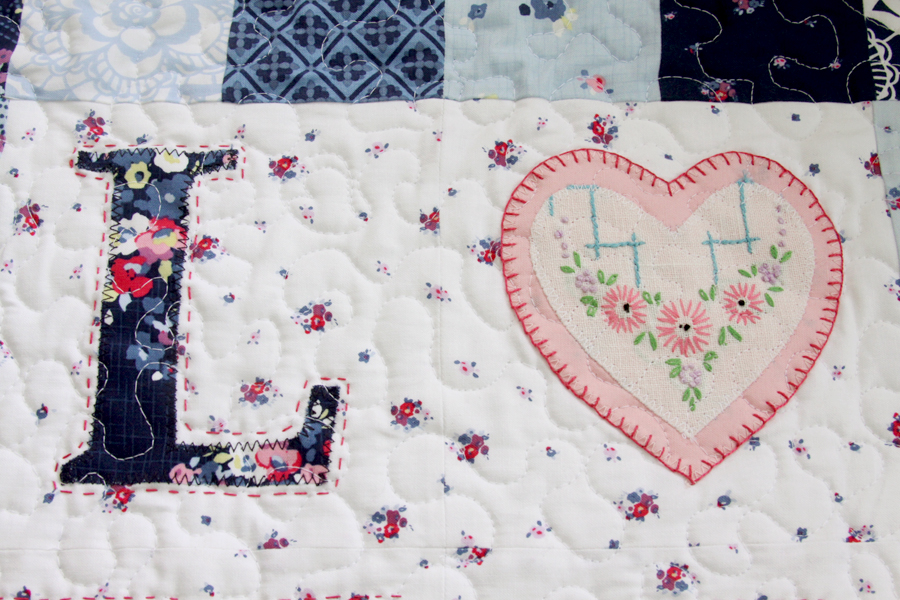 Floral LOVE Mini Quilt