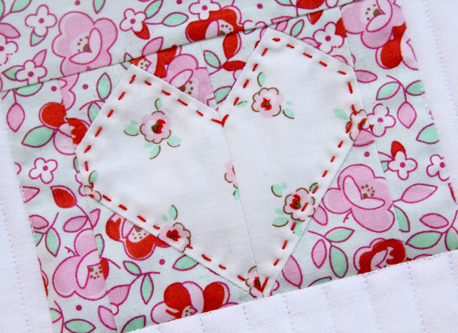 Heart and Home Mug Rug or Mini Quilt