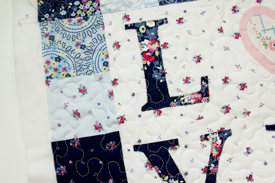 Floral LOVE Mini Quilt