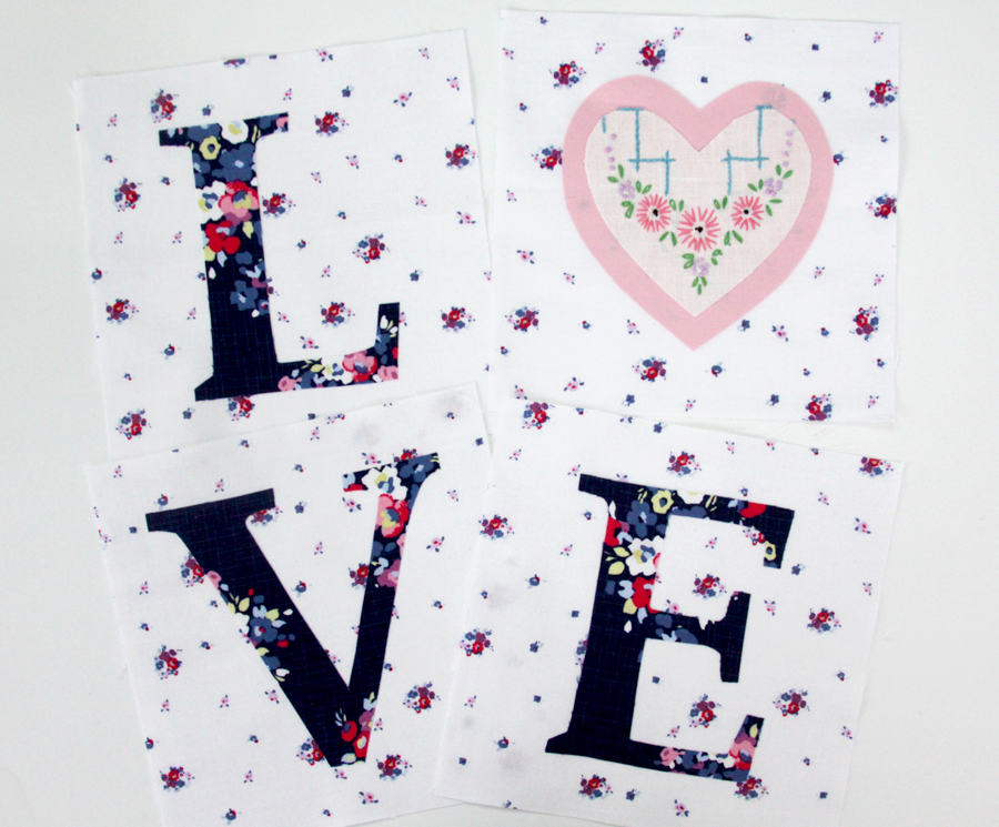 Floral LOVE Mini Quilt