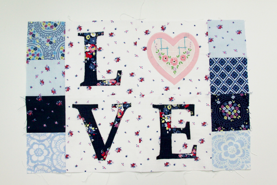 Floral LOVE Mini Quilt