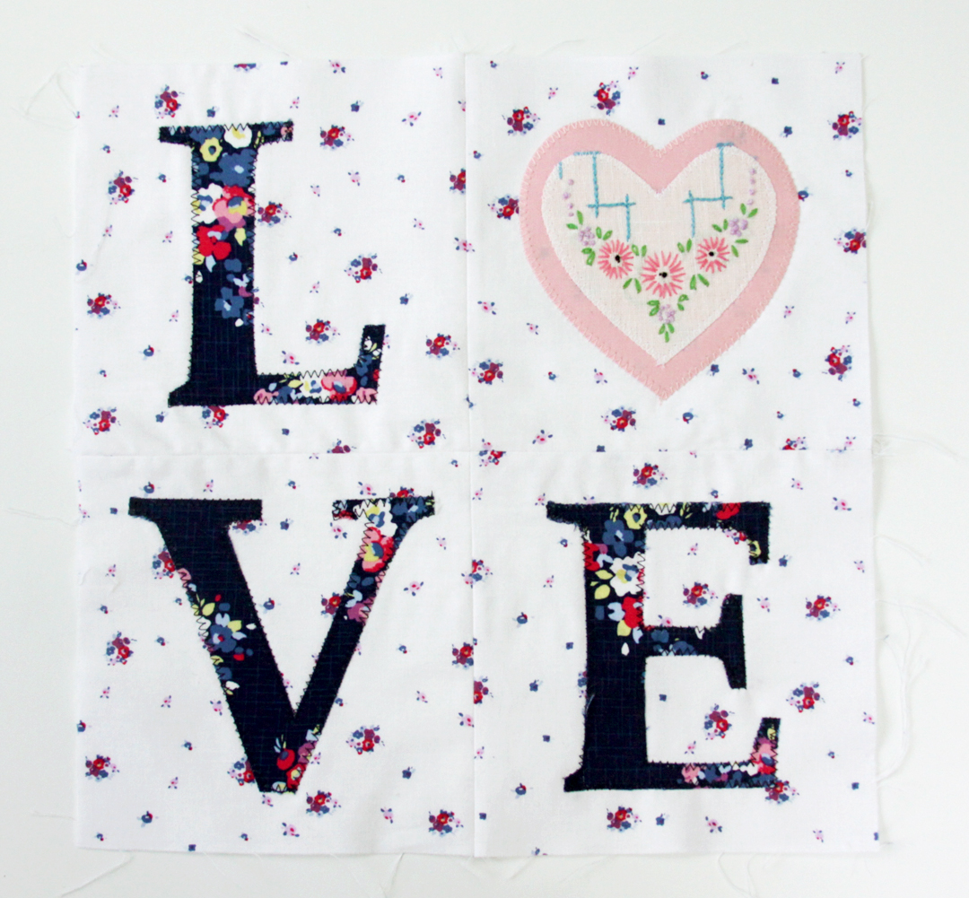 Floral LOVE Mini Quilt