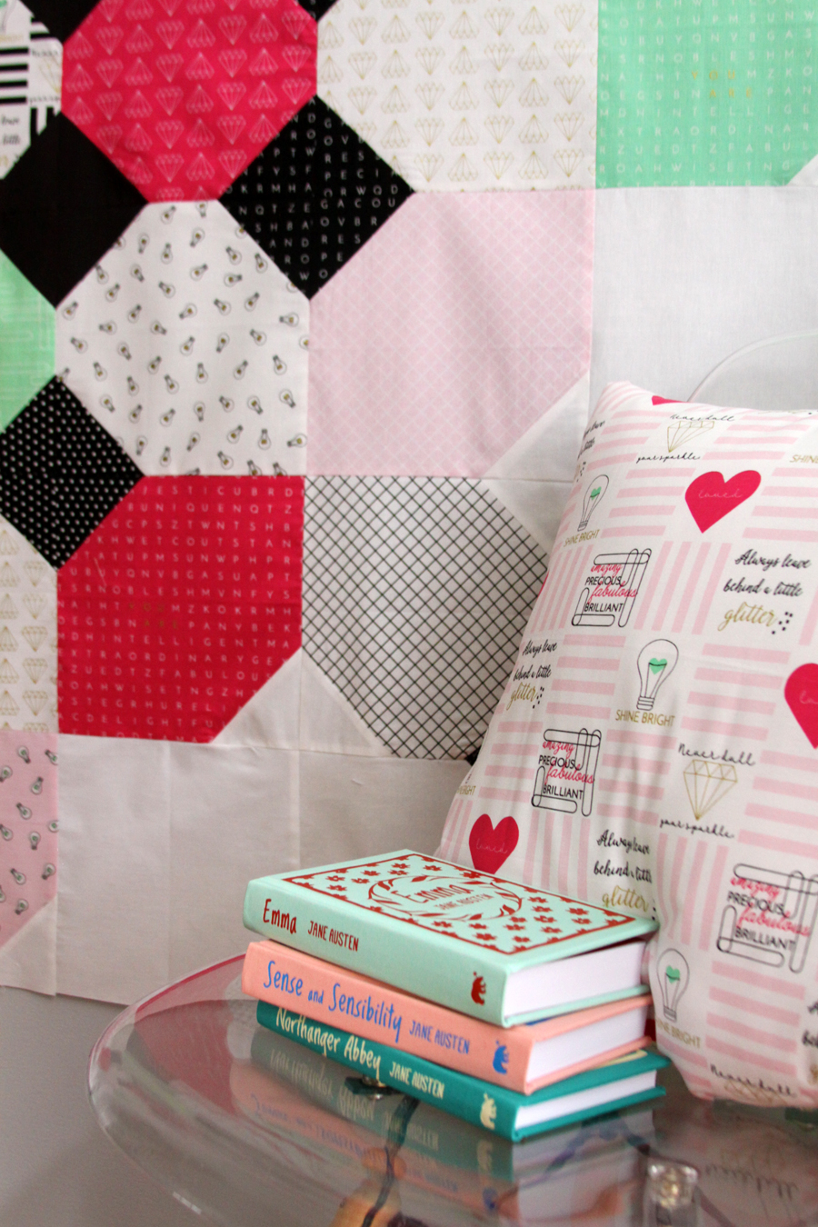 Free Soda Fountain Quilt Pattern with Shine Bright Fabrics