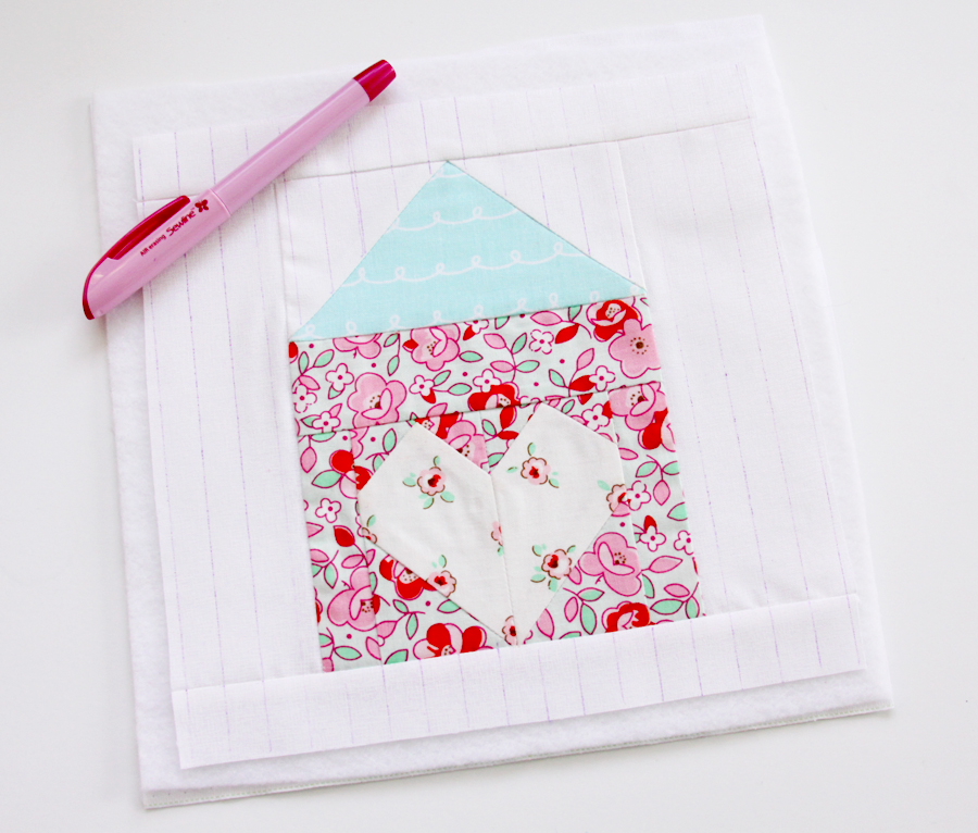 Heart and Home Mug Rug or Mini Quilt