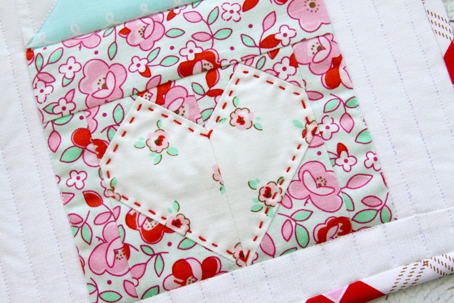 Heart and Home Mug Rug or Mini Quilt