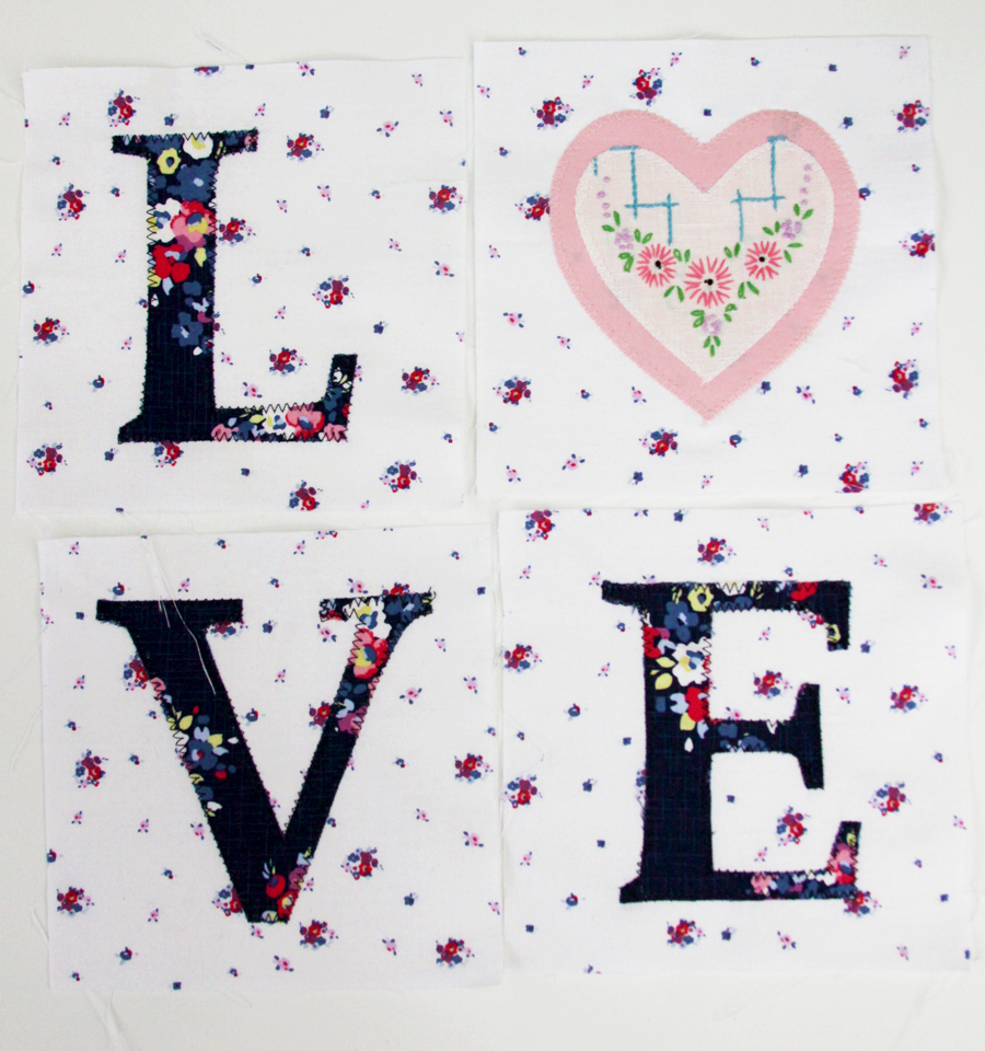Floral LOVE Mini Quilt