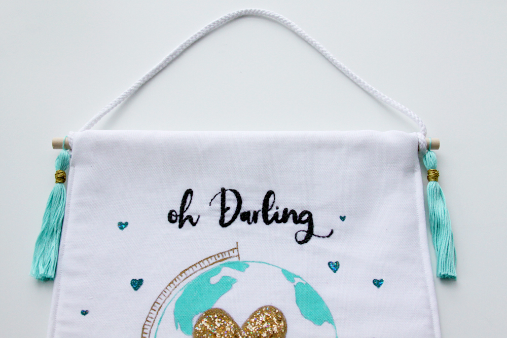 Let's be Adventurers Glitter Globe Banner