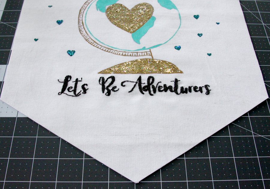 Let's be Adventurers Glitter Globe Banner