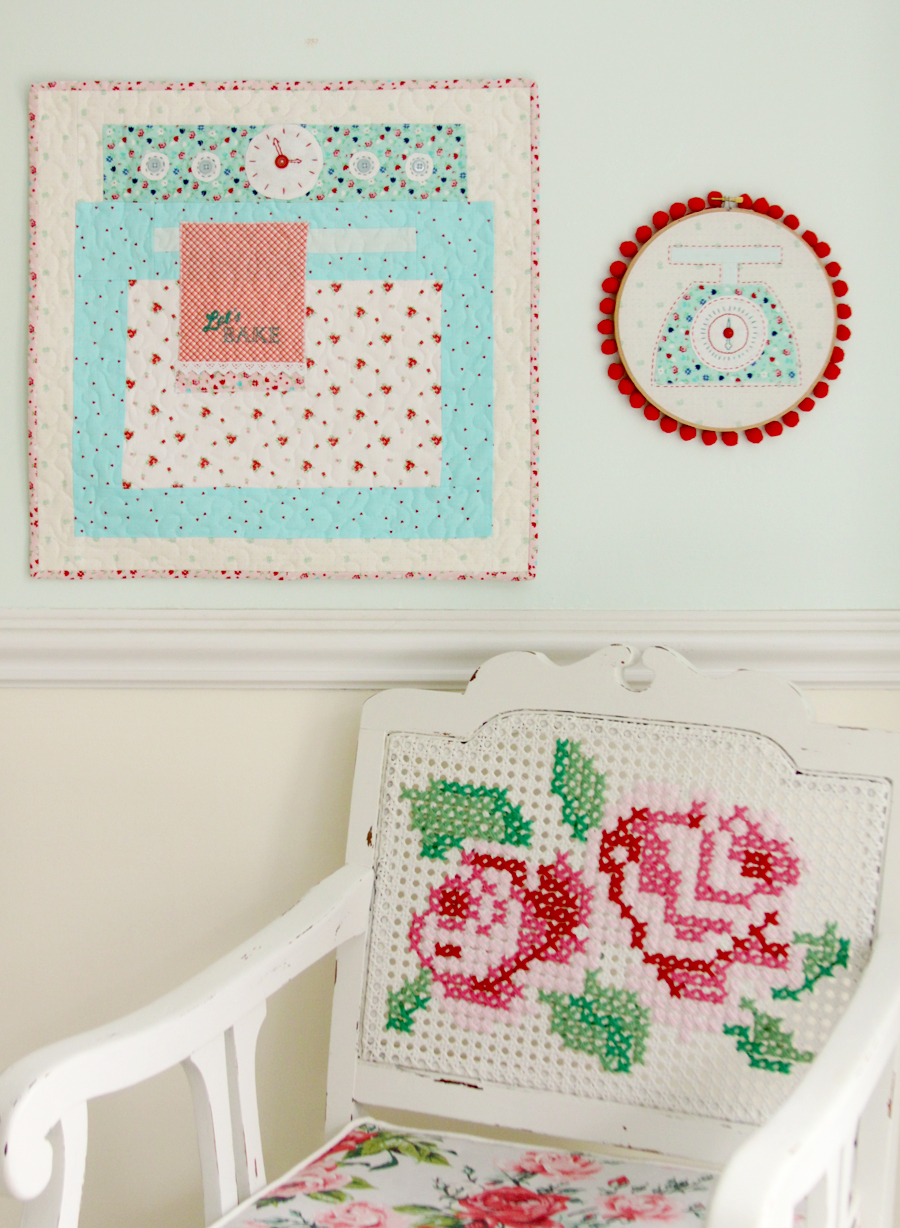Let's Bake Sew Along Mini Quilt and Hoop