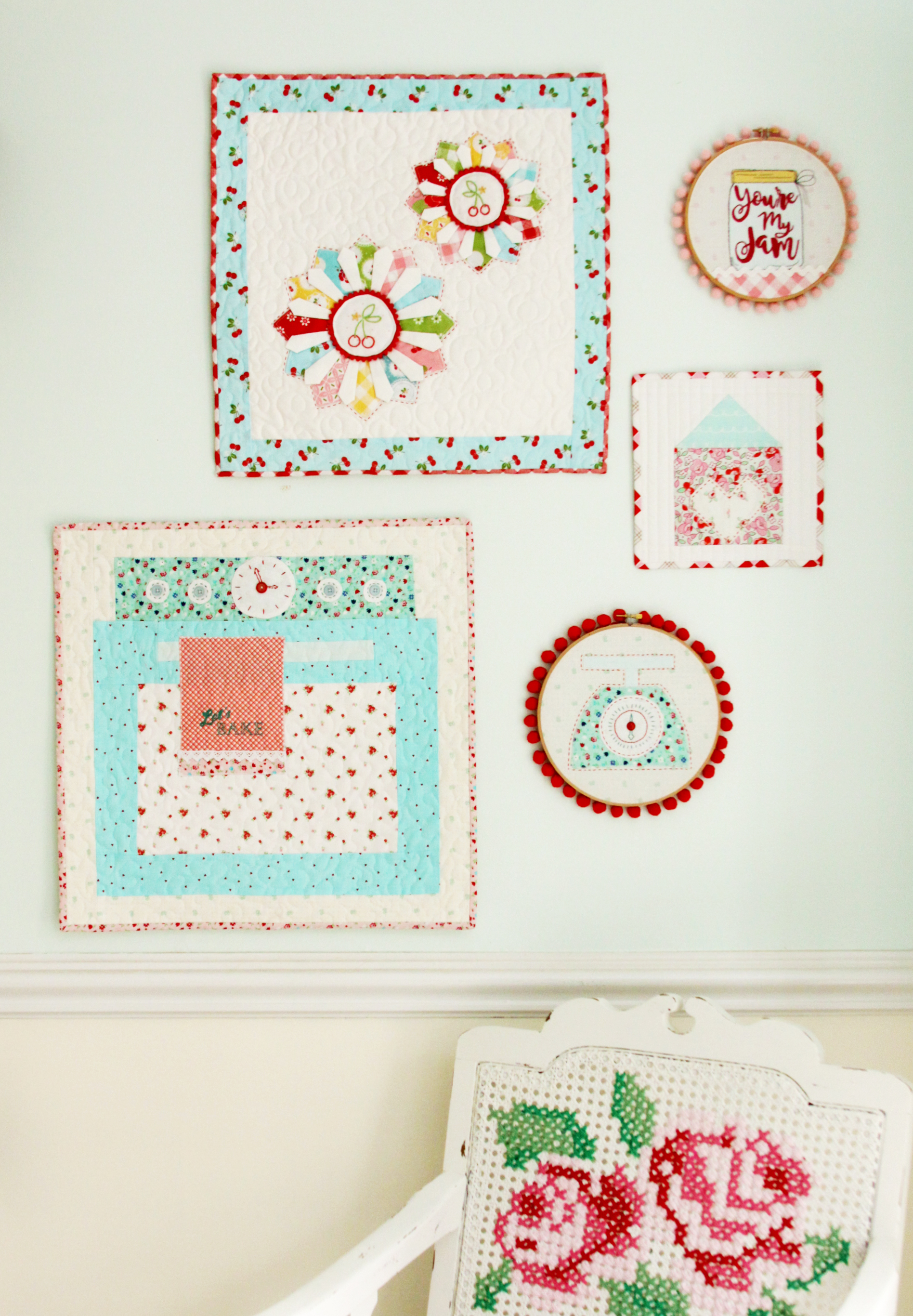 Let's Bake Sew Along Mini Quilt and Hoop