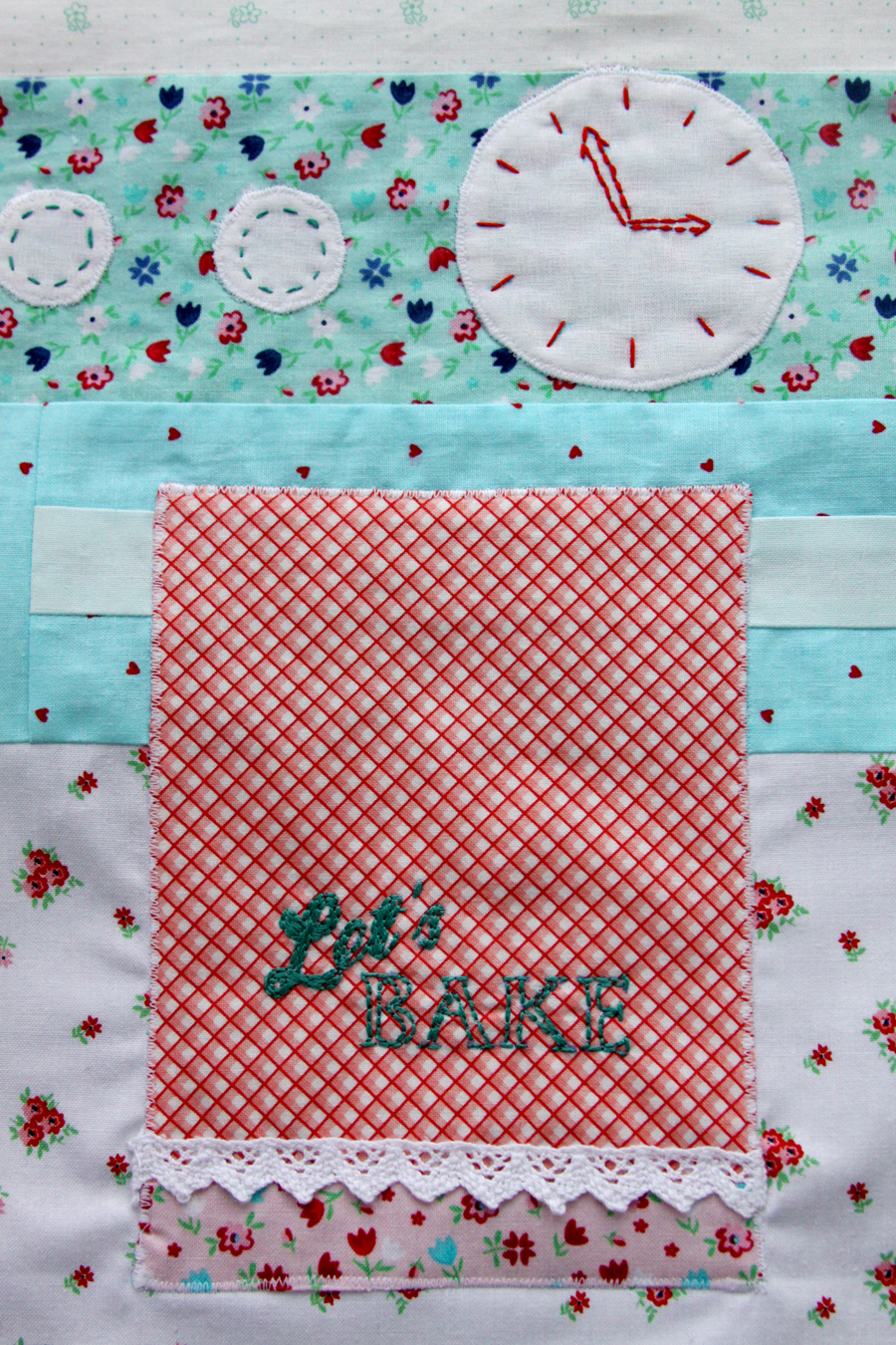 Let's Bake Sew Along Mini Quilt and Hoop