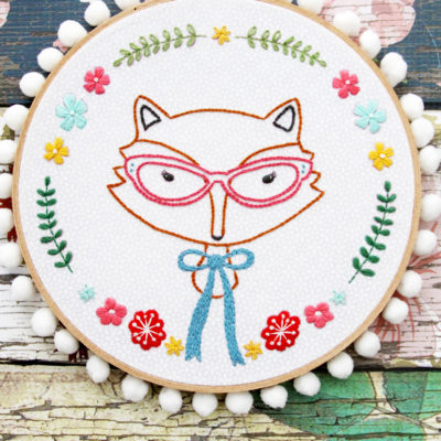 Fox Portrait Embroidery Pattern