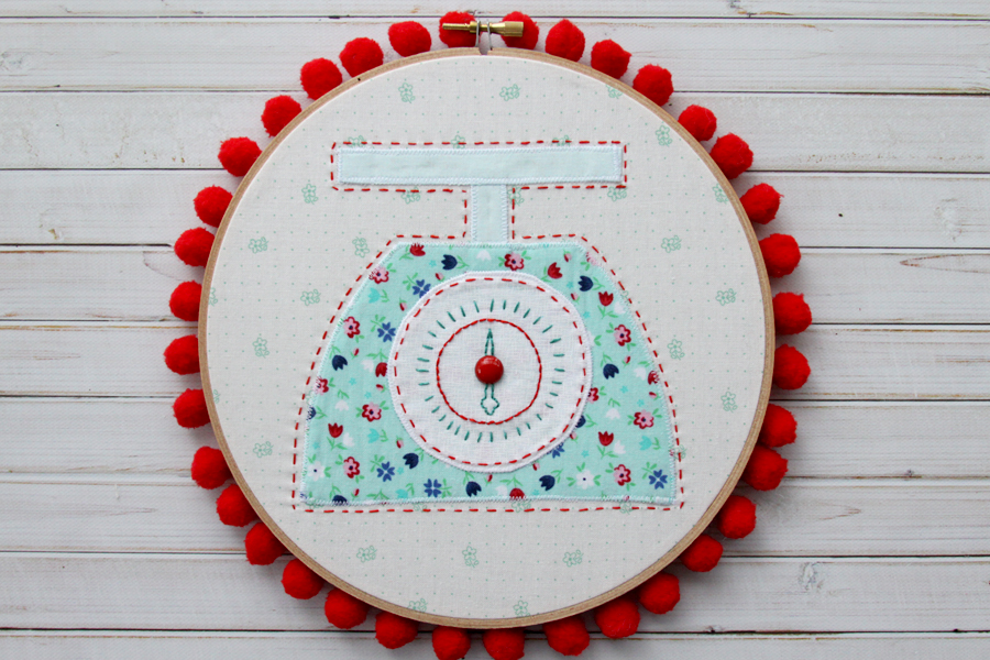 Let's Bake Sew Along Mini Quilt and Hoop