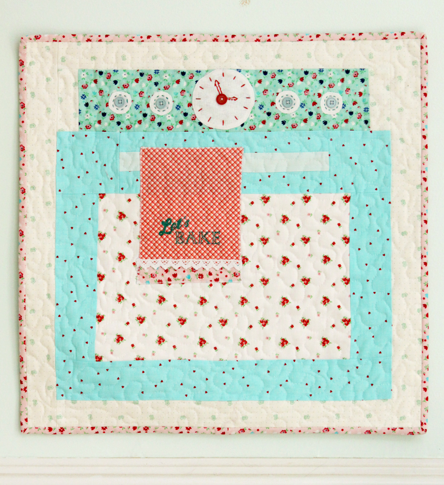 Let's Bake Sew Along Mini Quilt and Hoop