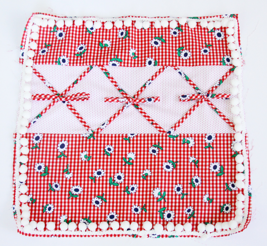 Retro Gingham Pillow with Sunnyside Ave Fabric