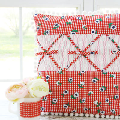 Retro Gingham Pillow with Sunnyside Ave Fabric