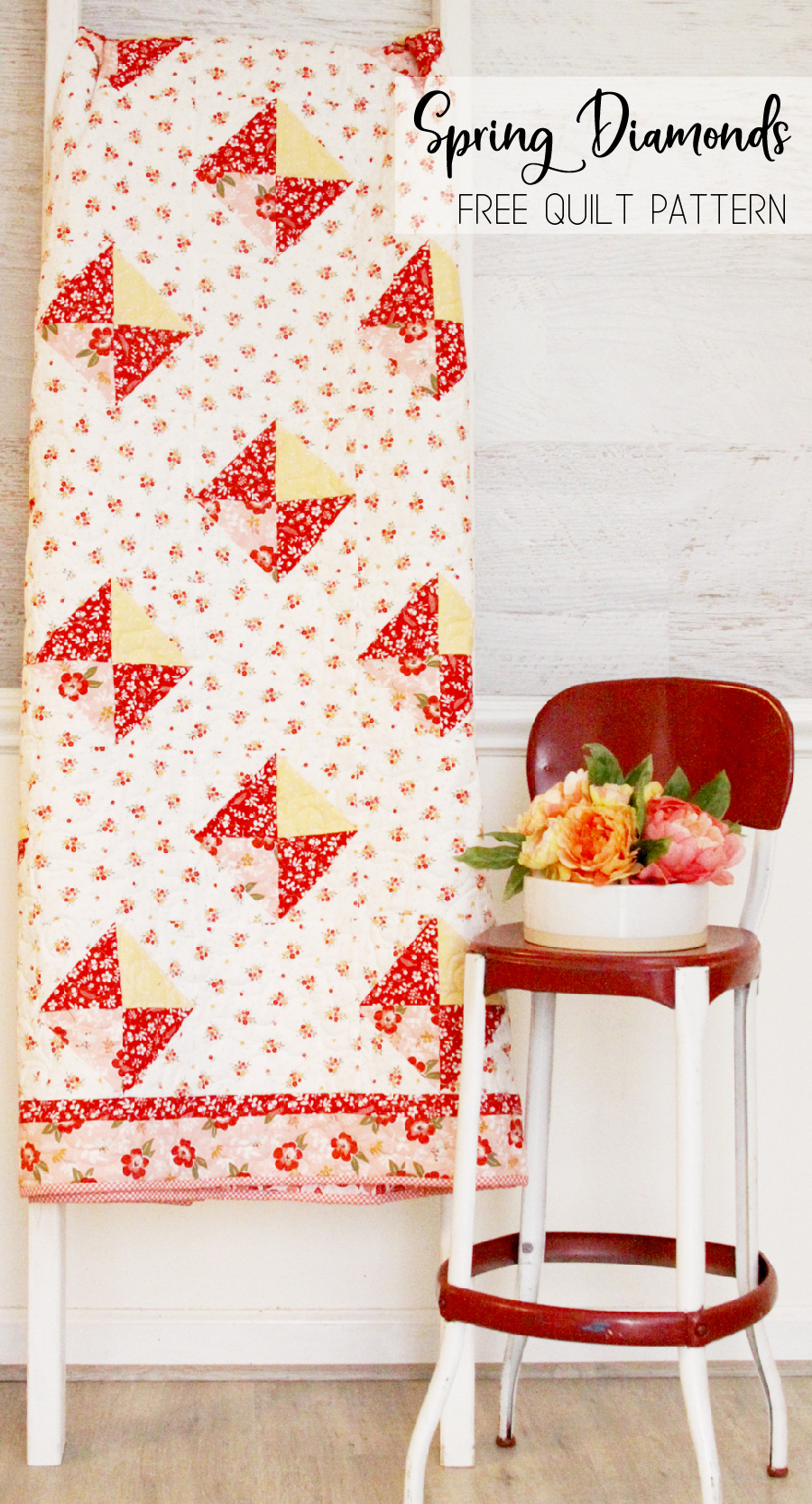 Spring Diamonds Free Quilt Pattern