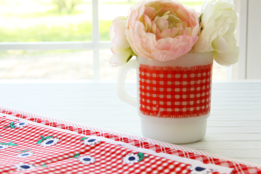 Retro Gingham Pillow with Sunnyside Ave Fabric