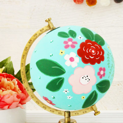DIY Floral Painted Globe