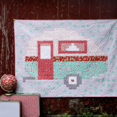 Retro Camper Pixel Quilt