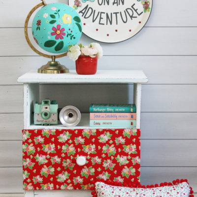 Vintage Inspired Sign and Ikea Nightstand Hack