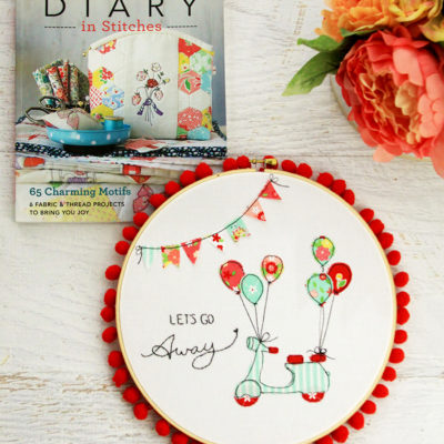 Diary in Stitches Book and Embroidery Hoop