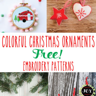 Colorful Christmas Ornament Embroidery Patterns