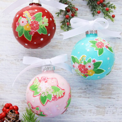 Colorful Floral DIY Ornaments