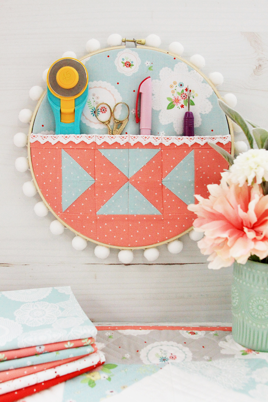 Quilt Supplies Organizer Embroidery Hoop