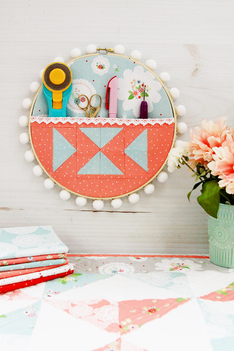 Quilt Supplies Organizer Embroidery Hoop