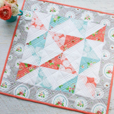 Vintage Paths Pinwheel Mini Quilt