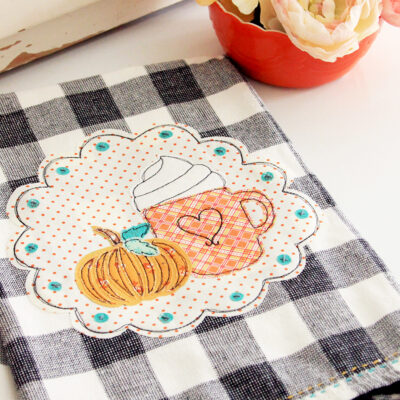 Pumpkin Spice DIY Fall Dish Towel