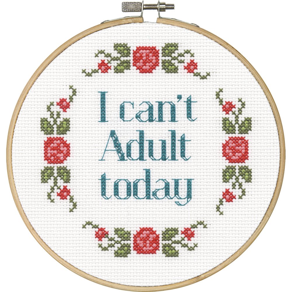 Gift Ideas for "Grown Ups"! by popular Tennessee life and style blog, Flamingo Toes: image of Can't Adult Today cross stitch.