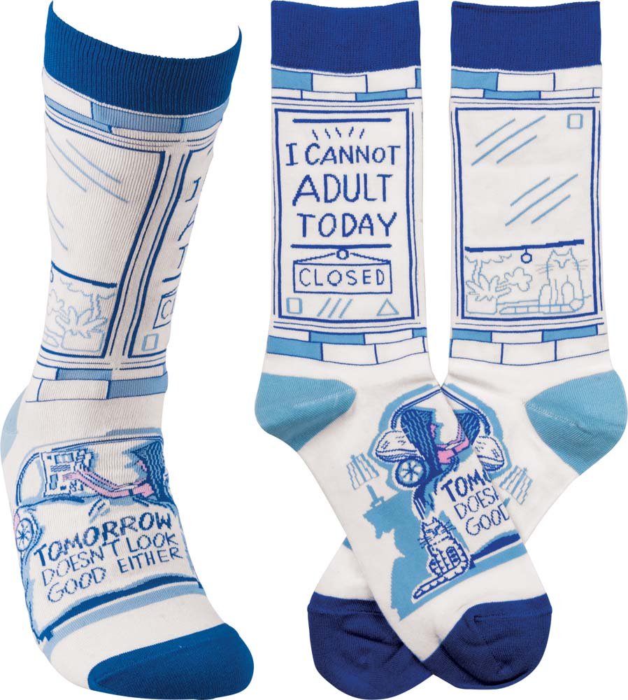 Gift Ideas for "Grown Ups"! by popular Tennessee life and style blog, Flamingo Toes: image of can't adult today socks.