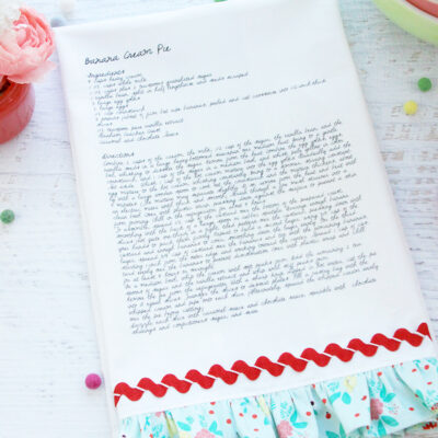 Personalized Recipe Dish Towels DIY