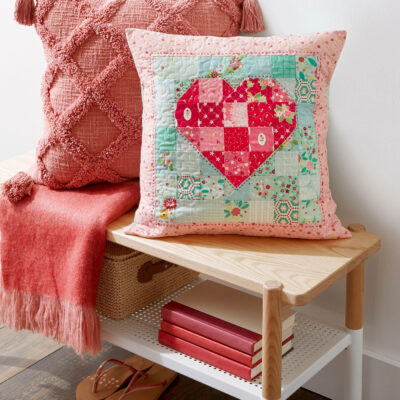 Scrappy Heart Pillow