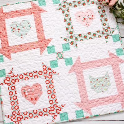 All You Need is Love and a Cat Mini Quilt