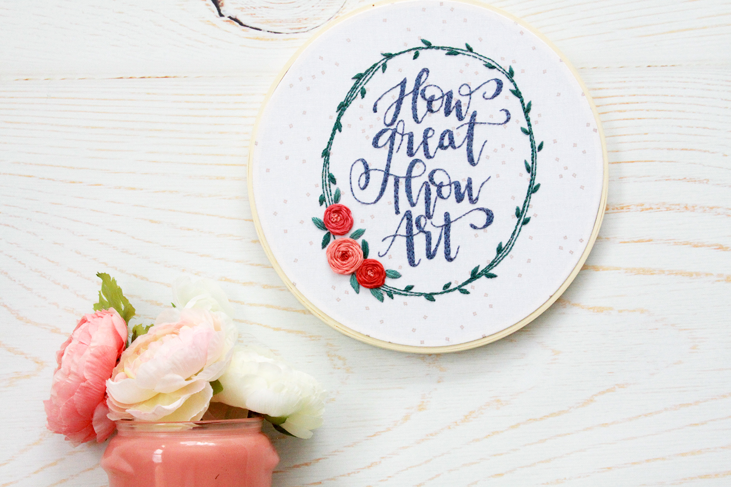 Hymn Embroidery Hoop Art - Free Pattern!